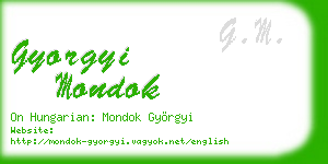 gyorgyi mondok business card